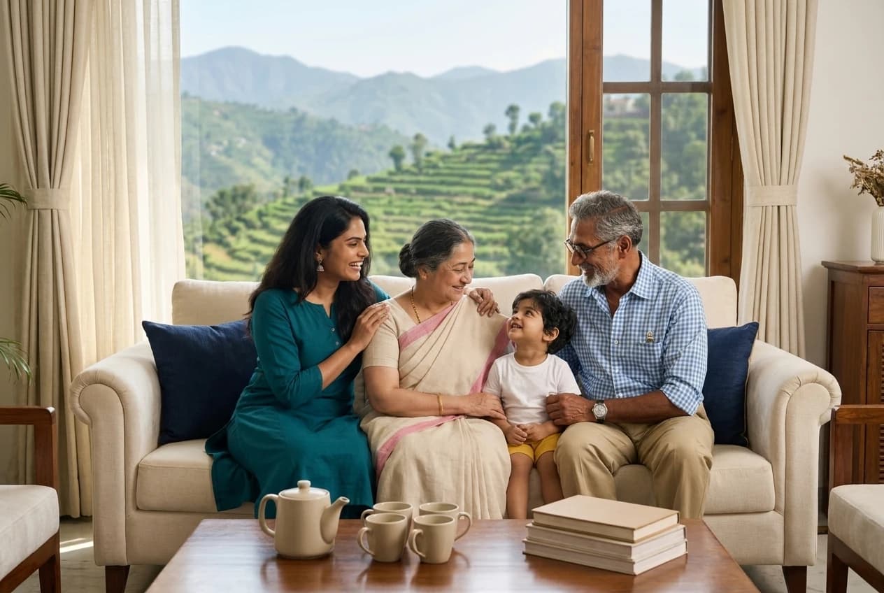 Three generations of a Dehradun family together at home